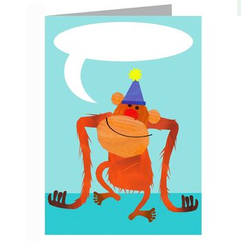 Personalised Bubble Orangutan Card, 3 of 4