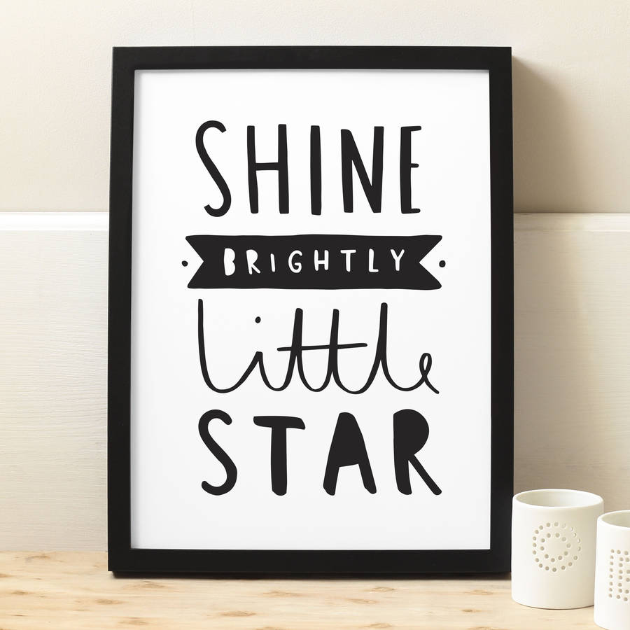 shine brightly new baby print by old english company ...