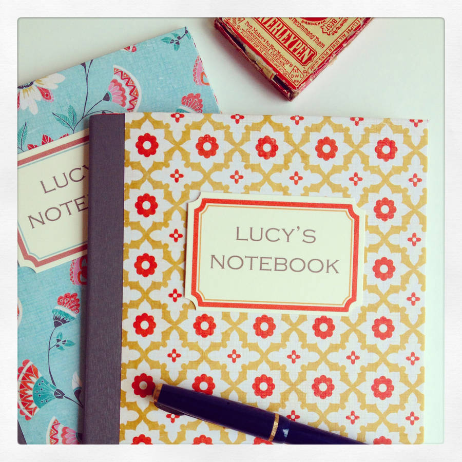 recycled personalised patterned notebooks by claryce design