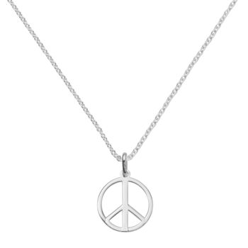 Sterling Silver Or Gold Peace Necklace, 4 of 7