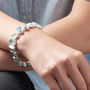 Aquamarine Chunky Handmade Ladies Silver Bracelet, thumbnail 1 of 6
