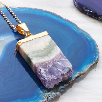 Amethyst And Gold Pendant Necklace, 9 of 9