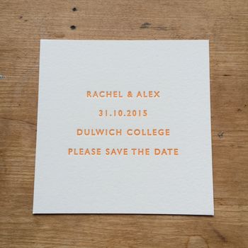 Letterpress Save The Date Card, 5 of 7