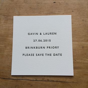 Letterpress Save The Date Card, 6 of 7