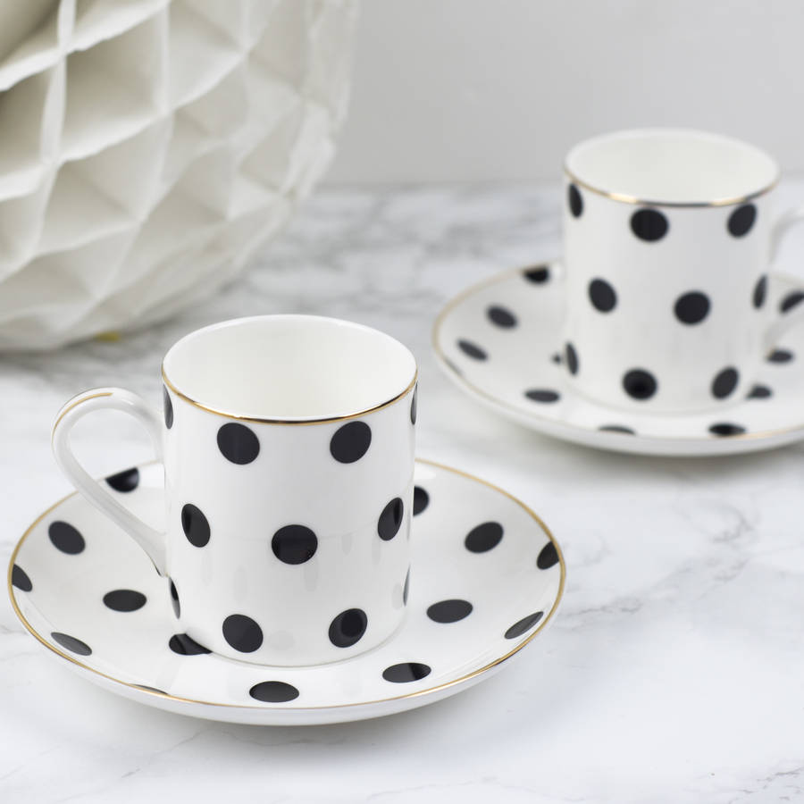 Spotty Espresso Cup Set By Magpie Decor