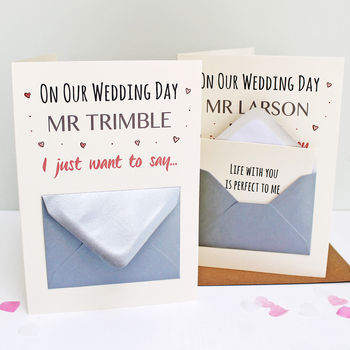 'On Our Wedding Day' Secret Messages Card, 2 of 4
