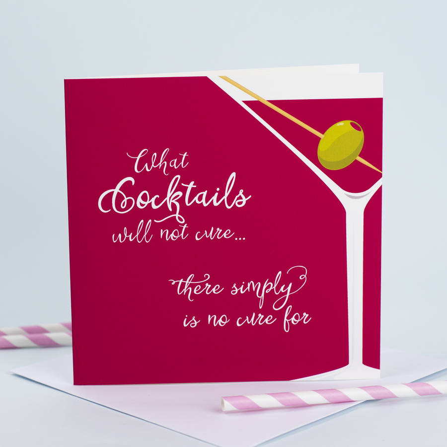 Cocktail Humour Birthday Card, 1 of 4