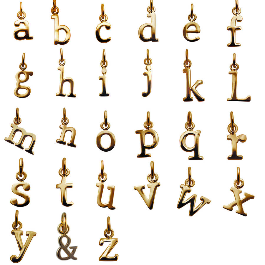 Selection Of Gold Plated Letter Charms, 1 of 12