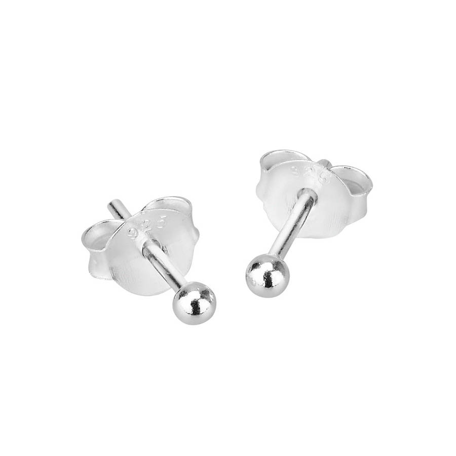 Sterling Silver Set Of Tiny Ball Studs By The Jewellery Boutique ...