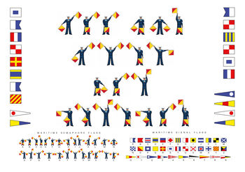 Personalised Signal And Semaphore Flags Print, 2 of 2
