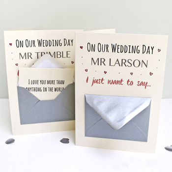 'On Our Wedding Day' Secret Messages Card, 3 of 4
