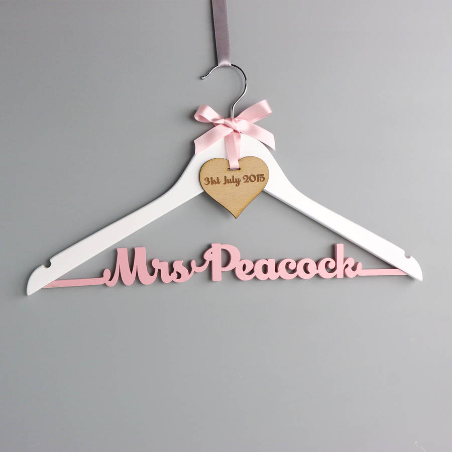 Wedding Wedding Dress Hanger personalised theme colour wedding dress hanger by no ordinary gift hanger