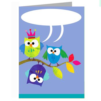 Personalised Bubble Owls Card, 4 of 5