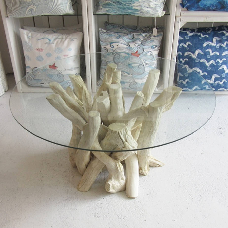 Round Driftwood Coffee Table 40cm High By Doris Brixham ...