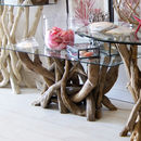 6' Rail Hugger Table- Mint & Driftwood