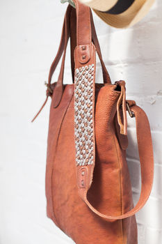 Carly Studded Leather Tote Bag, 3 of 4