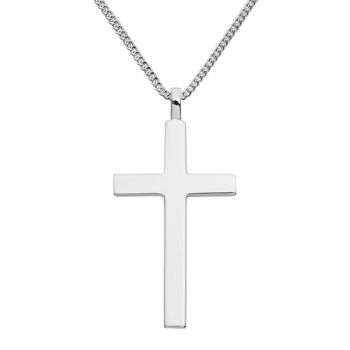 Large Sterling Solid Silver Cross, 5 of 5