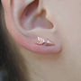 Arrow Rose/Gold Plated Sterling Silver Stud Earrings, thumbnail 4 of 5