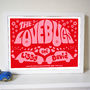 Personalised 'Lovebugs' Wedding Or Anniversary Print, thumbnail 1 of 10