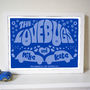 Personalised 'Lovebugs' Wedding Or Anniversary Print, thumbnail 2 of 10