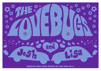 Personalised 'Lovebugs' Wedding Or Anniversary Print, 7 of 10