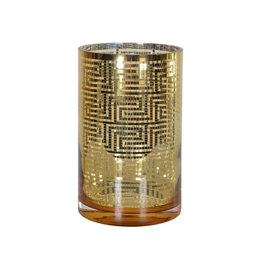 gold aztec candle holder by dibor