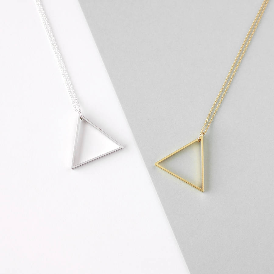Large Single Triangle Necklace By Fawn And Rose | notonthehighstreet.com