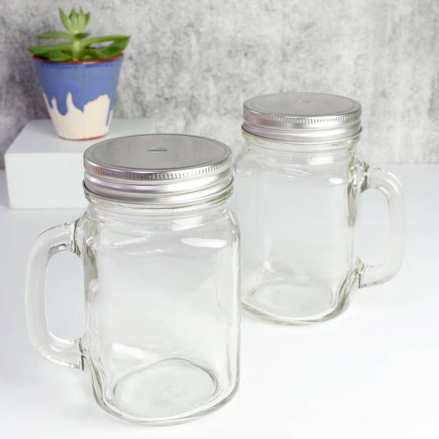 Set Of 24 Mason Jar Glasses With Lids And Straws By Lisa Angel Homeware