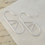 Geometric Oval Wire Sterling Silver Hoop Earrings, thumbnail 1 of 4