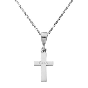 Personalised Sterling Solid Silver Cross Necklace, 3 of 6