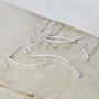 Curved Sterling Silver Two Way Earring Jackets, thumbnail 2 of 4