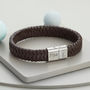 Mens Personalised Infinity Leather Bracelet, thumbnail 2 of 10