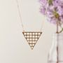 Long Necklace With Triangle Pendant, thumbnail 1 of 4