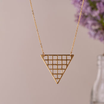 Long Necklace With Triangle Pendant, 2 of 4