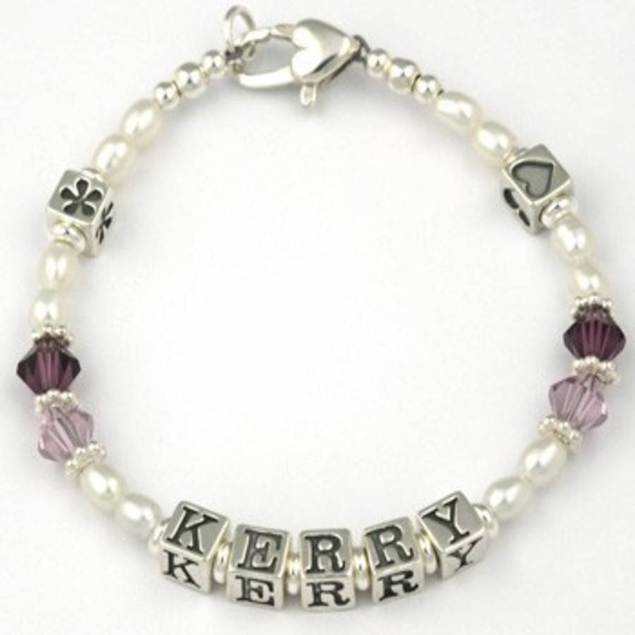 personalised christening bracelet by alice frederick