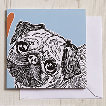 Pug Love Greeting Card, 4 of 5