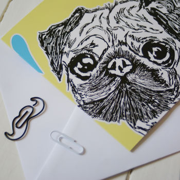 Pug Love Greeting Card, 3 of 5
