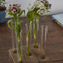 Reclaimed Wood Test Tube Flower Vase, thumbnail 2 of 4