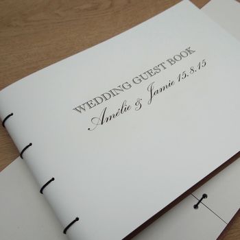 Personalised Leather Wedding Guest Book, 5 of 12
