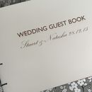 personalised leather wedding guest book by artbox ...