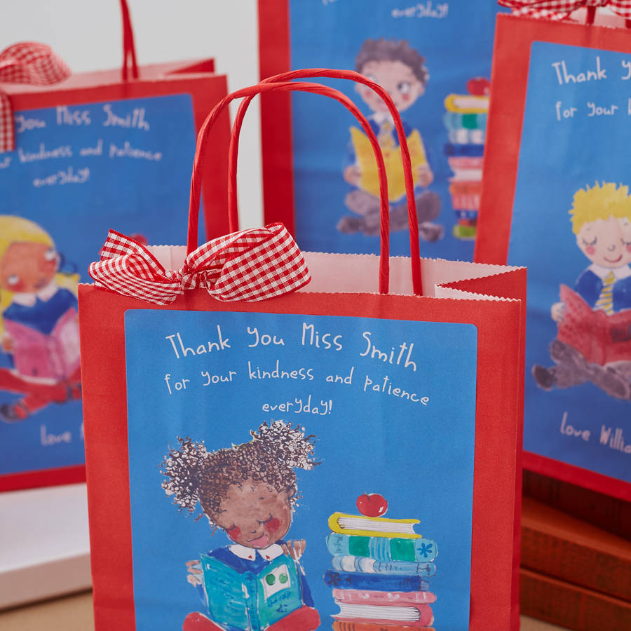 personalised teacher gift bag by caragh buxton