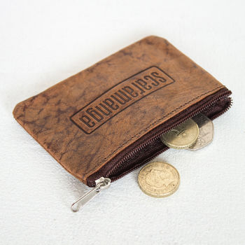 Personalised Leather Coin Pouch, 4 of 12