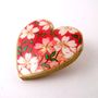 Lucky Blossoms Washi Paper Heart Brooch, thumbnail 1 of 3