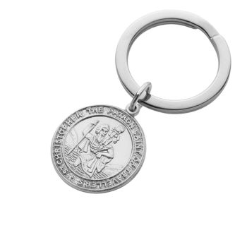 Sterling Silver St Christopher Key Ring, 6 of 6