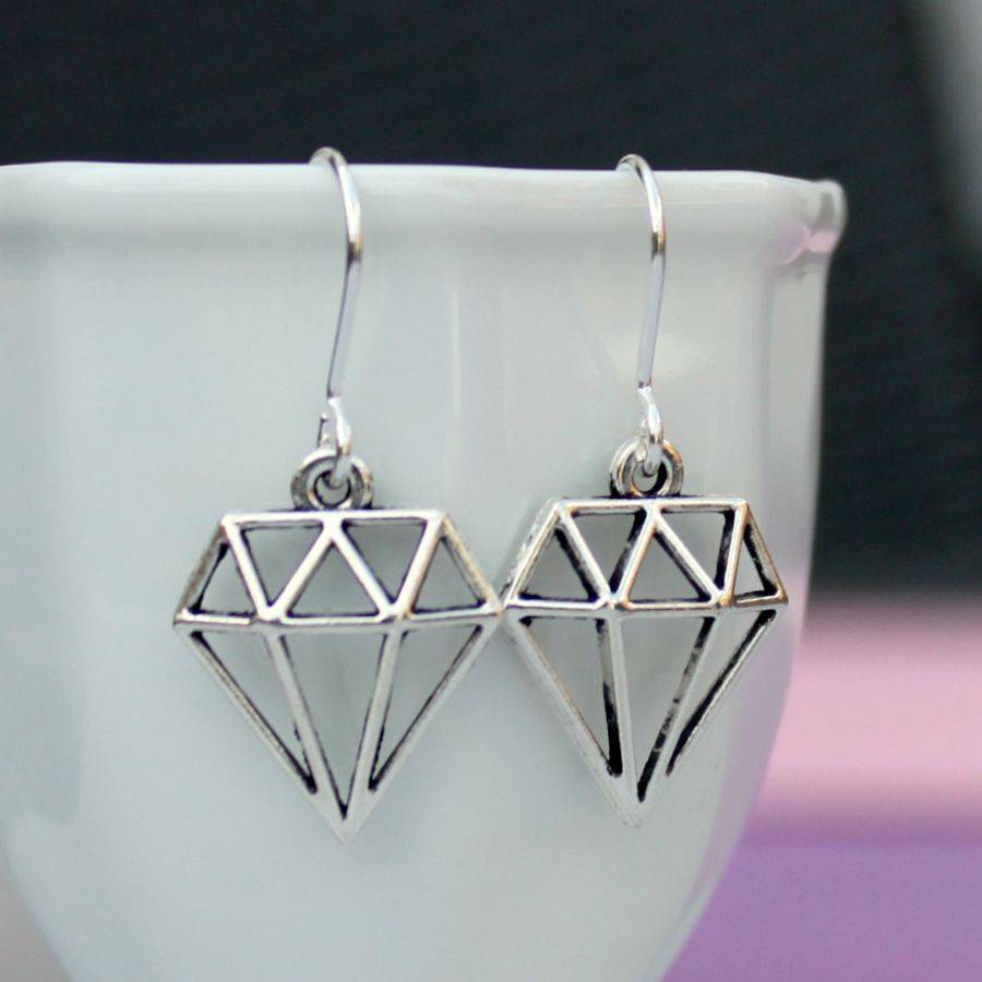 Geometric Diamond Shaped Earrings By Completely Charmed