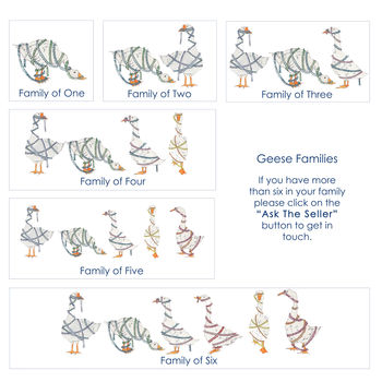 Personalised Illustrated Geese Family Christmas Cards, 3 of 4