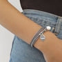 Personalised Silver And Leather Pearl Clasp Bracelet, thumbnail 2 of 12