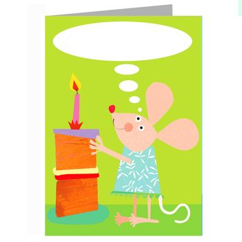 Personalised Bubble Little Mouse Card, 3 of 5