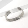 Personalised Sterling Silver Message Cuff Bangle, thumbnail 10 of 10