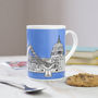 London Millennium Bridge Blue Bone China Mug, thumbnail 1 of 5